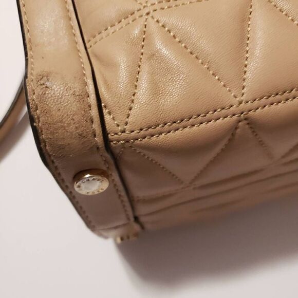 Michael Kors Biege Vivianne Patent Messenger Bag - Picture 7 of 14